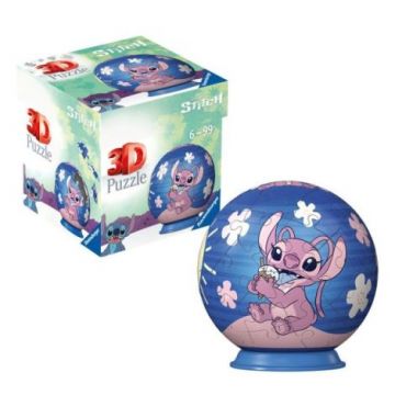 Ravensburger - Puzzle 3D bila Disney Stitch Angel 54 piese