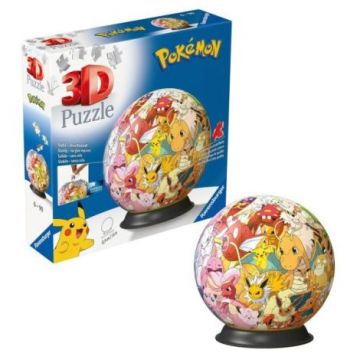 Ravensburger - Puzzle 3D bila personaje Pokemon 72 piese