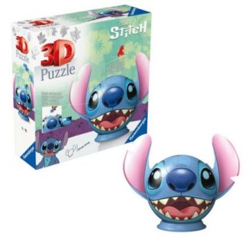 Ravensburger - Puzzle 3D Disney Stitch figurina Stitch cu urechi 72 piese