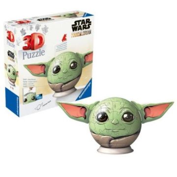Ravensburger - Puzzle 3D Star Wars The Mandalorian figurina Grogu cu urechi 72 piese