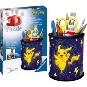 Ravensburger - Puzzle 3D suport pixuri Pokemon 54 piese