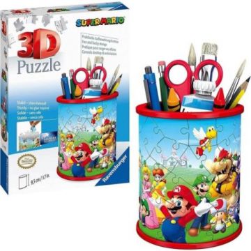 Ravensburger - Puzzle 3D suport pixuri Super Mario 54 piese