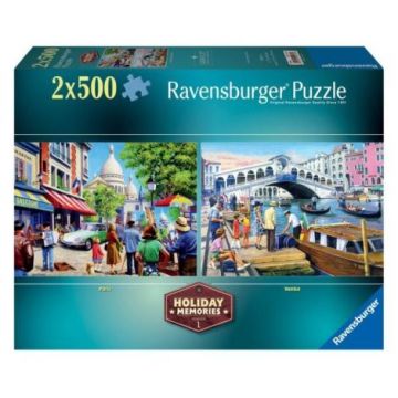 Ravensburger - Puzzle amintiri din vacanta 2x500 piese