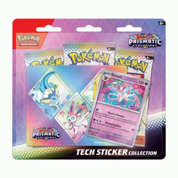 Set carti de joc, Pokemon, Prismatic Evolution Tech Sticker Collection SV8,5, Sylveon