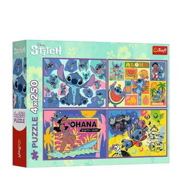 4 puzzles with stitch