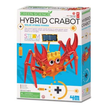 Kit constructie crab robot hibrid, 4M, Stiinta verde