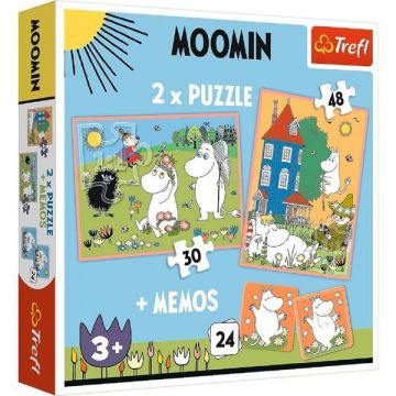 Puzzle 2 in 1 + Memos. Moomin