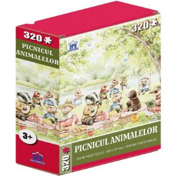 Puzzle 320 piese. Picnicul animalelor