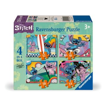 Puzzle 4 x 12,16,20,24 piese Ravensburger Disney Stitch