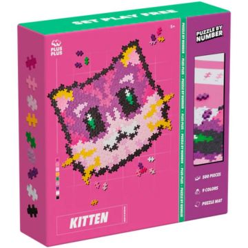 Puzzle pe numere, Plus-Plus, 500 piese, Pisicuta