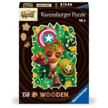 Ravensburger - Puzzle contur din lemn Marvel Groot 150 piese