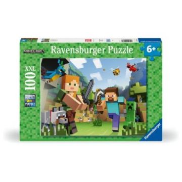 Ravensburger - Puzzle Minecraft 100 piese XXL
