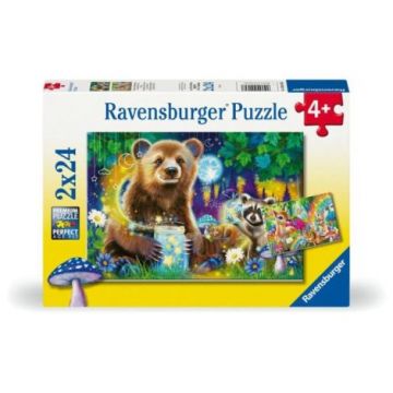 Ravensburger - Puzzle prietenii dragalasi ai padurii 2x24 piese
