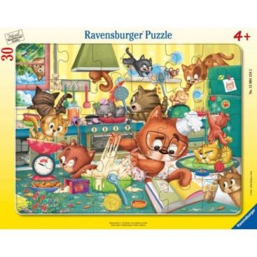 Ravensburger - Puzzle tip rama haosul pisicilor 30 piese