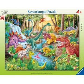 Ravensburger - Puzzle tip rama urletul dinozaurilor 30 piese