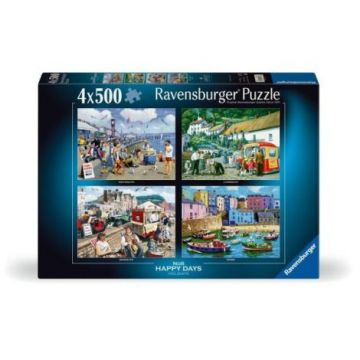 Ravensburger - Puzzle vacante placute si vesele 4x500 piese