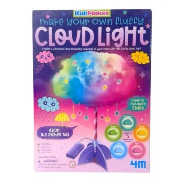 Set creativ, Lampa nor pufoasa DIY, 4M, KidzMaker
