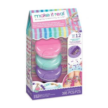 Set de creat bratari, Make It Real, Macarons, 395 piese