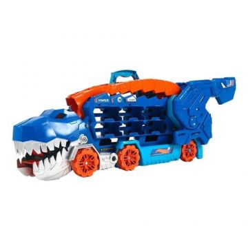 Camion transportator cu 2 masinute Hot Wheels Ultimate T-Rex Transporter