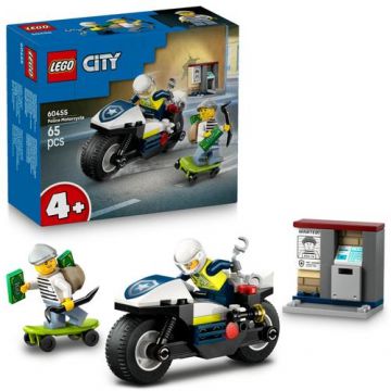 LEGO® City - Urmarire cu motocicleta de politie 60455, 65 piese