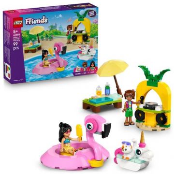 LEGO® Friends - Petrecere la piscina cu unicornul si flamingo 42658, 99 piese