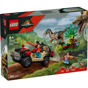 LEGO® Jurassic World - Evadare off-road din calea unui Velociraptor (76972)