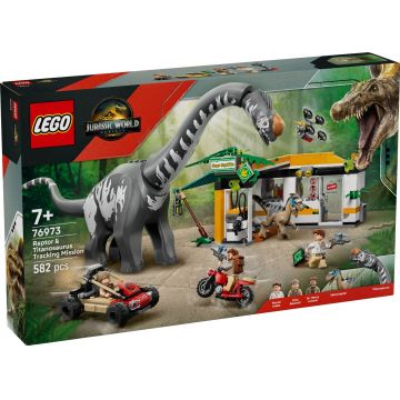 LEGO® Jurassic World - Misiune de urmarire a unui Velociraptor si a unui Titanosaurus (76973)