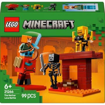 Lego Minecraft - Batalie deasupra lavei in Nether