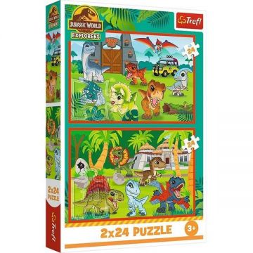 Puzzle 2 x 24: Jurassic World. Universul Jurassic Park
