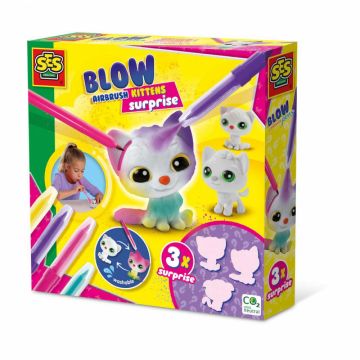 Set de Colorat cu Aer si Pisici