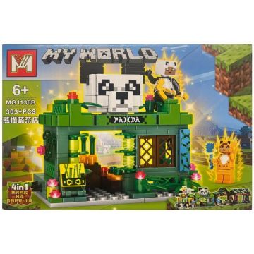 Set de constructie Mg, Minecraft My World 4 in 1, 303 piese tip lego