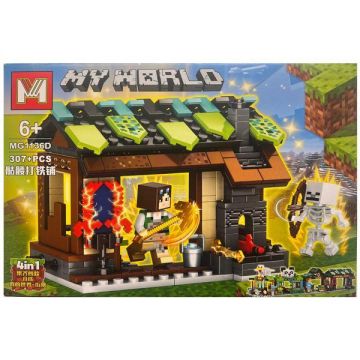 Set de constructie MG, Minecraft My World 4 in 1, 307 piese tip lego