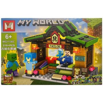 Set de constructie MG, Minecraft My World 4 in 1, 319 piese tip lego