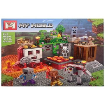 Set de constructie Mg Minecraft My World, Lava House, 505 piese tip lego