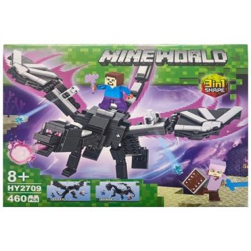 Set de constructie Minecraft MineWorld, Dragon 3 in 1, 460 piese tip lego