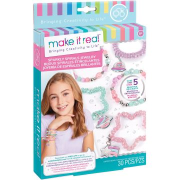 Set Make It Real, Bratari colorate spiralate, 69 piese