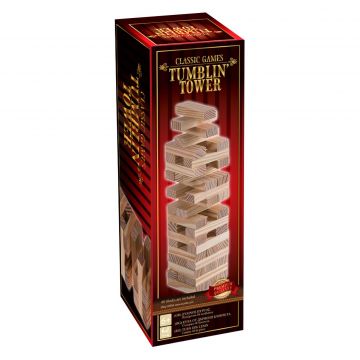 Joc de societate tumblin tower, lemn, 48 piese