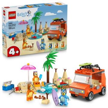 LEGO® Bluey - Calatoria familiei lui Blue cu masina la plaja 11202, 133 piese