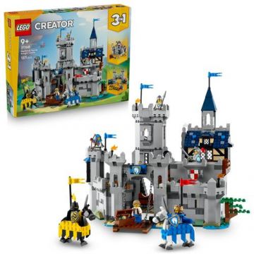 LEGO® Creator 3 in 1 - Castel medieval cu cai si cavaleri 31168, 1371 piese