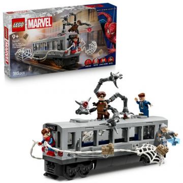 LEGO® Marvel - Lupta de pe acoperisul trenului dintre Omul-Paianjen si Doc Ock 76321, 393 piese