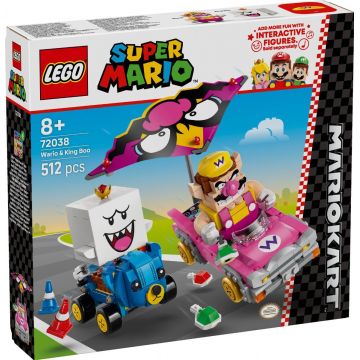 LEGO® Super Mario - Mario Kart - Wario si King Boo (72038)