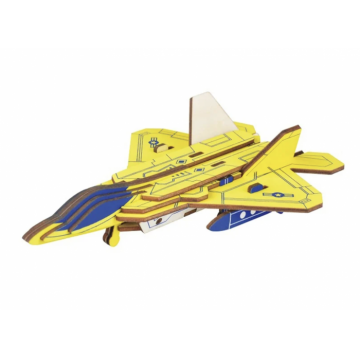 Macheta 3D din lemn Avion de lupta, 23 piese