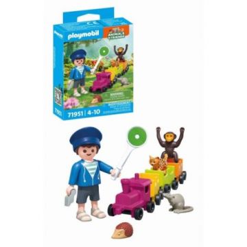 Playmobil - Jucarie de rol Plimbarea animalelor cu locomotiva