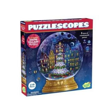 Puzzle circular, Globul de iarna - Magia Craciunului