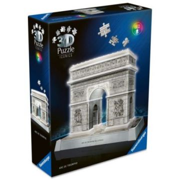 Ravensburger - Puzzle 3D iconic Arcul de Triumf cu LED 216 piese model de colectie in miniatura Ravensburger - Puzzle 3D iconic Arcul de Triumf cu LED 216 piese model de colectie in miniatura