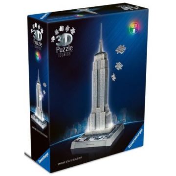 Ravensburger - Puzzle 3D iconic Empire State Building cu LED 216 piese model de colectie in miniatura Ravensburger - Puzzle 3D iconic Empire State Building cu LED 216 piese model de colectie in miniatura
