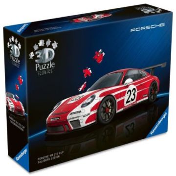 Ravensburger - Puzzle 3D iconic Porsche 911 GT3 Cup Salzburger Design 108 piese model de colectie