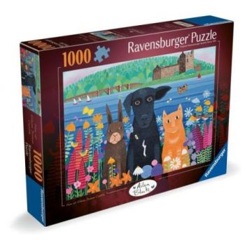 Ravensburger - Puzzle animalute la castelul Eilean Donan 1000 piese