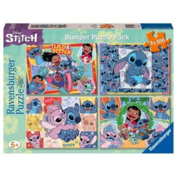 Ravensburger - Puzzle Disney Stitch 4x100 piese