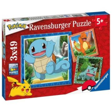 Ravensburger - Puzzle personaje Pokemon 3x49 piese